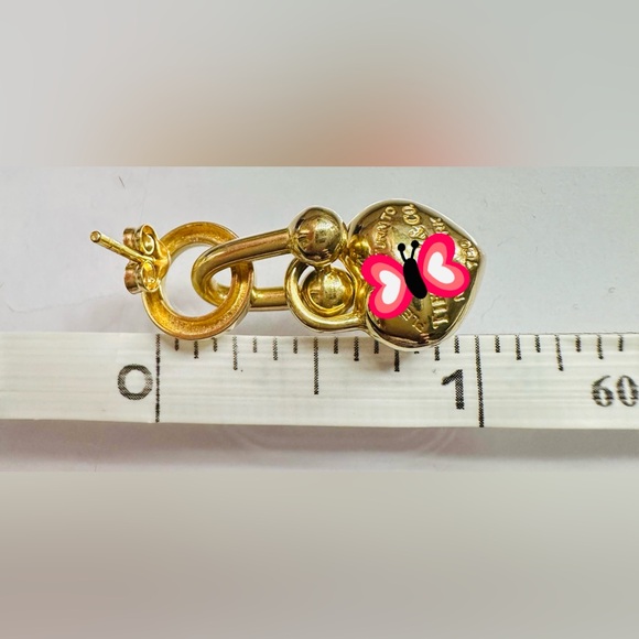 Hardware Heart Dangling. 💛 Real 18(18k) Karat Solid Gold Jewelry - Picture 11 of 11